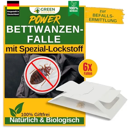 Green Guardia Bettwanzen Falle mit Spezial-Lockstoff – 6x Fallen