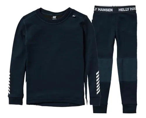 Helly-Hansen Lifa Merino Set - Kids Unisex Warm & Breathable Base Layer Set, Thermounterwäsche für Outdoor-Abenteuer, 598 Navy, 4