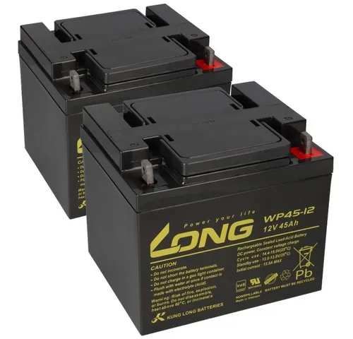 Kung Long 2x 12V 45Ah Bleigel Akku - WP45-12 - Batterien & Akkus – Leistungsstarker 12V 45Ah Bleigel Akku, ideal für zuverlässige Energieversorgung in verschiedenen Anwendungen.