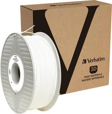 VERBATIM 55510 - TPE Filament 1,75 mm, 0,5 kg, weiß - Filament für 3D-Drucker aus flexiblem TPE, ideal für witterungsbeständige Anwendungen. Hohe Flexibilität und Beständigkeit gegen Öl, Fett und Abrieb machen es perfekt für robuste Teile.