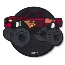 ergobag Schulranzen-Zubehör 3D-Klettie Monstertruck schwarz mehrfarbig - Schwarz/Bunt
