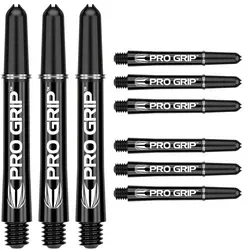 Target Pro Grip Shafts (9er Pack) - Schwarz - 37,5mm/short plus