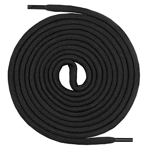Mount Swiss runde Schnürsenkel für Wanderschuhe, Trekkingschuhe und Arbeitsschuhe - extra reißfest - ø 5 mm Farbe Schwarz- Länge 160cm