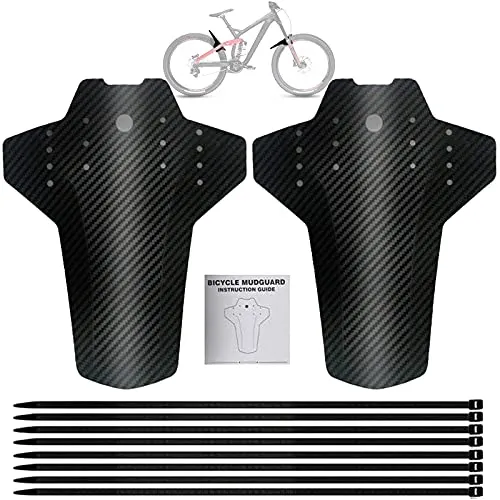 ysister MTB Fender, Downhill Schutzbleche, 2 Stücke Vordere und Hintere kompatible Mudguard, Fahrrad Mud Guard Set mit 8 Kabelbinder, Geeignet für Radfahrer