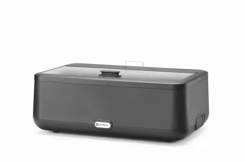 Hendi Chafing-Dish UNIQ Speisewärmer 1/1 GN Container Schwarz - Sonstige, eleganter und leistungsstarker Speisewärmer mit 700 W für professionelle Buffets und Veranstaltungen.