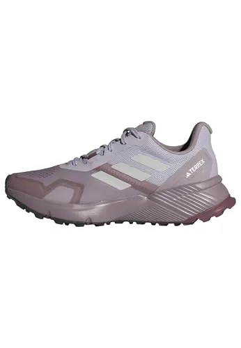 adidas Terrex Soulstride Damen Trailschuh - Grau, Hellgrau, Größe 41 1/3 - Laufschuhe mit atmungsaktivem Mesh-Obermaterial und hervorragendem Grip für Trailrunning und Straße – ideal für entspannte Läufe in der Natur!
