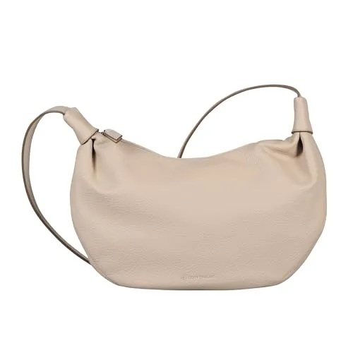TOM TAILOR Damen TTLILIANA M Umhängetasche - Stylische Umhängetasche in beige mit kleiner Logo-Prägung, ideal für den Alltag und vielseitig kombinierbar.