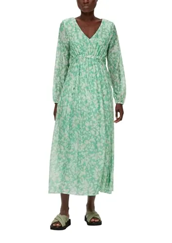 s.Oliver BLACK LABEL Maxikleid aus Lyocellmix in grün von s.Oliver