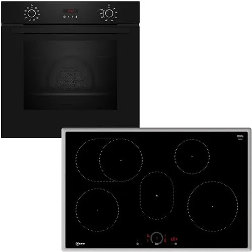 BX48PIB Backofen-Set schwarz/edelstahl