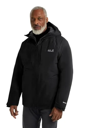Jack Wolfskin ICECAPE 2L DOWN INS JKT M RDS - Herren Daunenjacke XXL schwarz - Funktionsjacke für Herren, bietet hervorragenden Wärmeschutz bei Kälte und Nässe dank hochwertiger Daunenfüllung und winddichtem Material. Ideal für Outdoor-Aktivitäten.