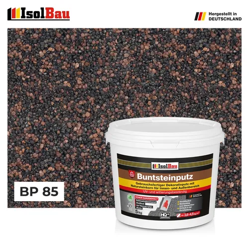 Produktbild Buntsteinputz Mosaikputz BP 85 (schwarz, braun) 5 kg Profi Qualität