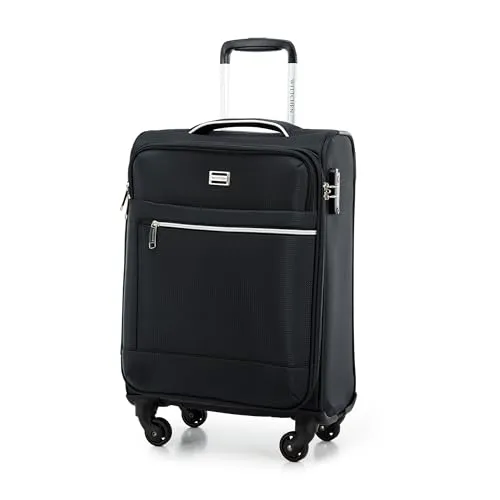WITTCHEN MIRA Line Kabinenkoffer - Koffer aus strapazierfähigem Polyester, ideal für Handgepäck mit TSA-Kombinationsschloss und vier leichtgängigen Rollen für optimale Mobilität.