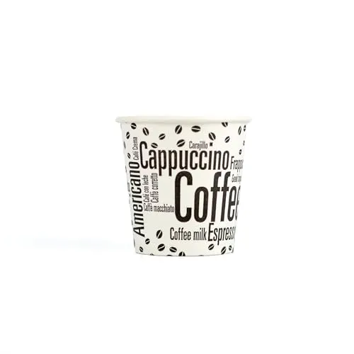 daybays Pappbecher 4oz 120 ml Ø6cm 50 Stk. Einweg Kaffeebecher Coffee to Go Becher Pappe Papierbecher für Kaffee/Tee/Kalt-und Heißgetränke Kaffebecher Paper Cups (50, 4 oz)