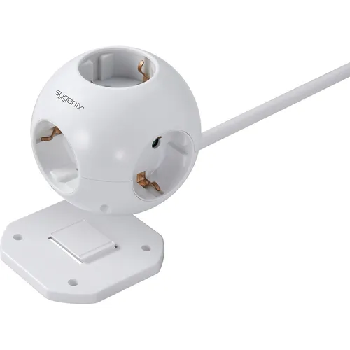 Sygonix SY-4535062 Steckdosenwürfel - 1 St. Steckdosenleiste mit 1.40 m Kabellänge, kompakt und ideal für den flexiblen Einsatz zuhause