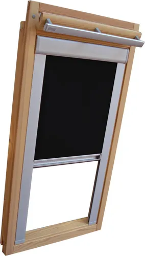 Rollo für VELUX Dachfenster Sichtschutz mit Seitenschienen VL Y/VU Y/VKU - Y21 - schwarz