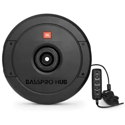 BassPro Hub - Aktives Subwoofer-Gehäuse 28cm, 200 Watt RMS Leistung, inklusive Pegel-Fernbedienung für kraftvollen Bass