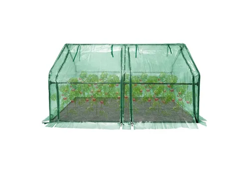 FIVMEN Foliengewächshaus Gewächshaus, Tomatenhaus Frühbeet, Niedrig, Spitzdach, UV-beständige, Wasserdicht Pflanzenhaus für den Tomaten Gemüse 180 x 90 x 90 cm