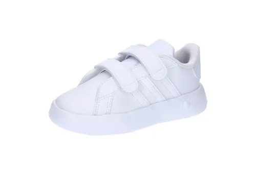 adidas Grand Court 2.0 Kids Tennisschuhe - Cloud White, 26 EU - Sneaker mit Obermaterial aus Synthetikleder, ideal für aktive Kinder. Hergestellt mit mindestens 20 % Recycling-Anteil für umweltbewusste Eltern.