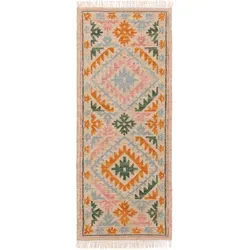 benuta Pure Kelim Teppich, Mehrfarbig, 80x200 cm in beige von benuta