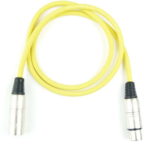 m Mikrofonkabel, Adam Hall K3MMF0100, GELB XLR 3 pol DMX Mikrofon Audio Kabel 1