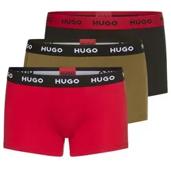 HUGO Trunk TRIPLET PACK - 3er Set mit Logo-Bund - Boxer anliegend, eng anliegend mit flexiblem Logobund für optimalen Tragekomfort und sportlichen Look im Alltag.