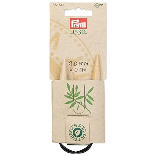 Prym 222533 Rundstricknadel Prym 1530, Bambus, 40cm, 9,0mm, Holzfarben