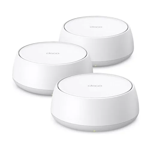 TP-Link Deco BE3600 Wi-Fi 7 Mesh-WLAN (3er Pack), 3,6 Gbps WLAN Dual-Band Router und Repeater, 2 × Gigabit-Port pro Einheit, MLO, WPA3, VPN, Kindersicherung, empfohlen für Häuser mit 4-5 Schlafzimmern