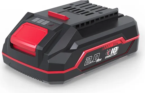 Güde 58550 ProVolt APPV 18-20 Akkupack - 36W, Schwarz-Rot - Werkzeugakkus mit 2,0 Ah Kapazität für konstante Energieversorgung, kompatibel mit der 18V E³ Serie. Schnelle Ladezeiten und integrierte Kapazitätsanzeige für flexible Einsätze.