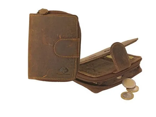 Greenburry Vintage 1792-25 Damen Leder Portemonnaie - Geldbörse aus handgearbeitetem Leder mit RFID-Blockierung und praktischem Münzfach, ideal für modernen Stil und Sicherheit.