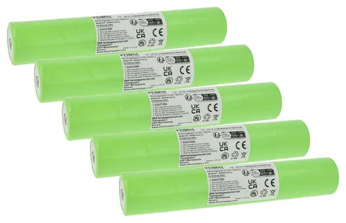 vhbw 5x Akku Ersatz für ET2600D, ESR4EE3060, 41B038AF0010140070149 für Taschenlampe Kopflampe (5000 mAh, 6 V, NiMH)