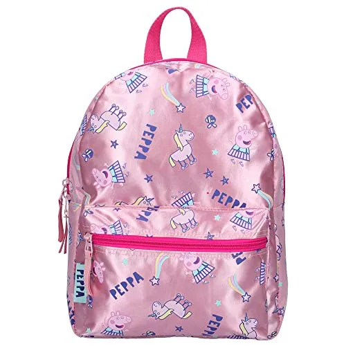 Peppa Wutz Kinderrucksack - Einhorn und Regenbogen - Rosa
