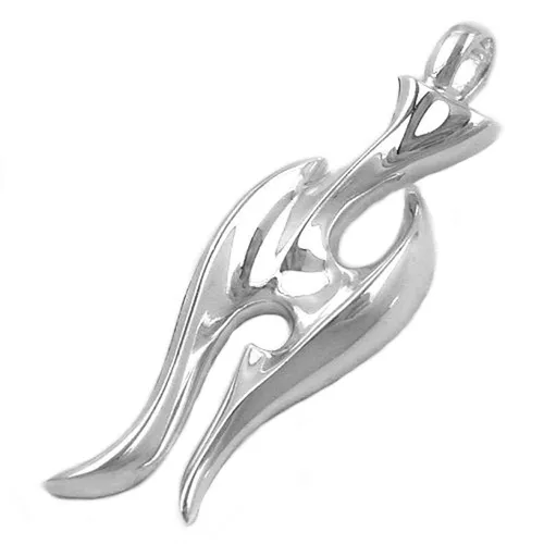 Glänzender 925 Silber Anhänger für Damen - Abstrakte Eleganz - Neu und aus echtem 925er Sterlingsilber, dieser stilvolle Anhänger ist das perfekte Accessoire für jeden Anlass. Zeitloses Design für die modebewusste Frau.