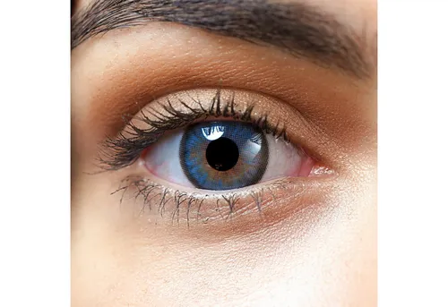 Charmiga Jahreslinsen Farbige Kontaktlinsen blau, 6-Monatslinsen, Diamond Pacific Blue