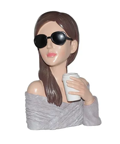 Kaufhaus le petit Deko Büste elegante Frau im Retro Art Deco Stil