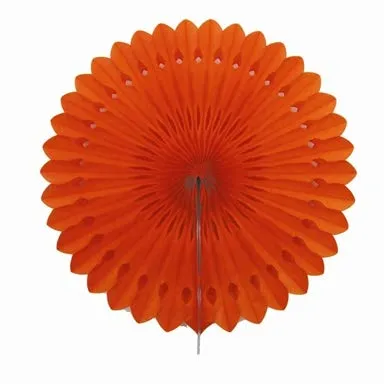 Creativery 1 Papierfächer 25cm (orange 668) // Deko Papier Fächer Rosetten Blumen Raumdeko Papierrosetten Hängedeko