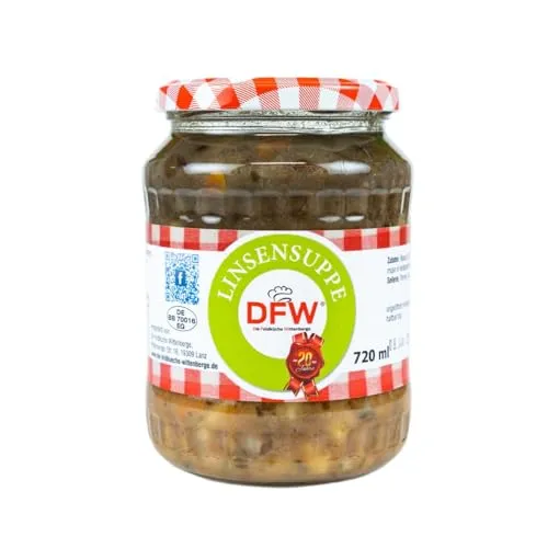 Linsensuppe 720ml (Glas) Fertiggericht Suppe | Hausmacher Qualität | DFW (1229)