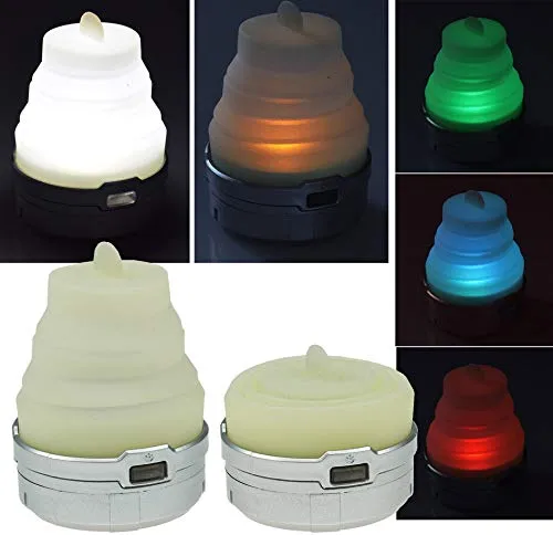 ChiliTec LED Camping Leuchte mit 3 Leucht Modi, Batteriebetrieb 3X AAA, weisses Licht und Kerzenflacker