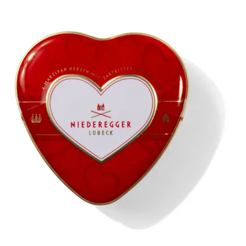 GOURVITA DE J.G. Niederegger Marzipan-Herzen Geschenkdose, 75g 13555