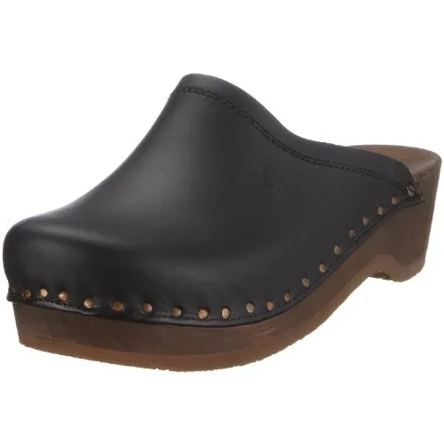 Berkemann Unisex Natur-toeffler Clogs, Schwarz, 41.5 EU - Bequeme Clogs für Damen mit handwerklich aufwendiger Verarbeitung und schockabsorbierender Zwischensohle für optimalen Tragekomfort.