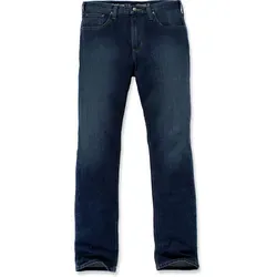 Carhartt Rugged Flex Straight Tapered Jean Herren - W32/L34 - Arbeits- & Schutzkleidung: Robuste 2-Wege Stretch Jeans für Herren mit hervorragender Bewegungsfreiheit und strapazierfähigem Denim, ideal für lange Arbeitstage.