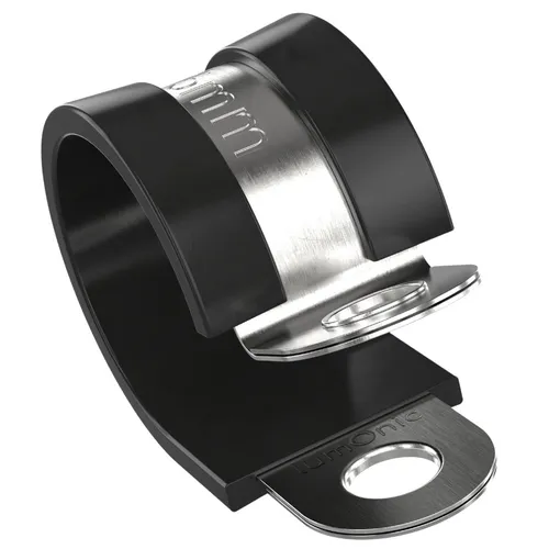 5x P-Clip Leitungsschelle Edelstahl V2A mit Gummi 15mm Rohrschelle Befestigungss