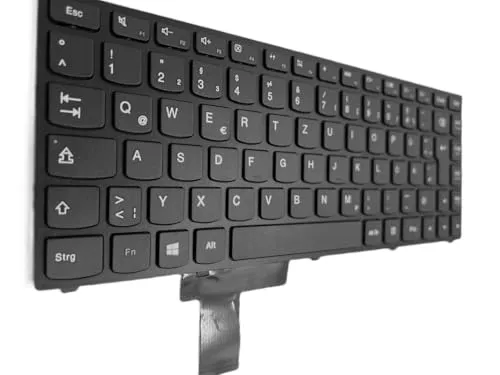 T-ProTek DEUTSCHE-Tastatur Keyboard Schwarz mit Schwarz Rahmen für Lenovo Yoga 13