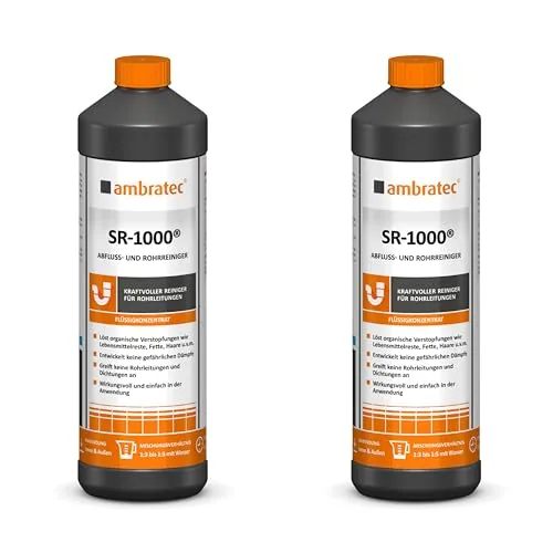 Flaschen Ambratec SR 1000 Abflussreiniger Rohrreiniger von Ambratec