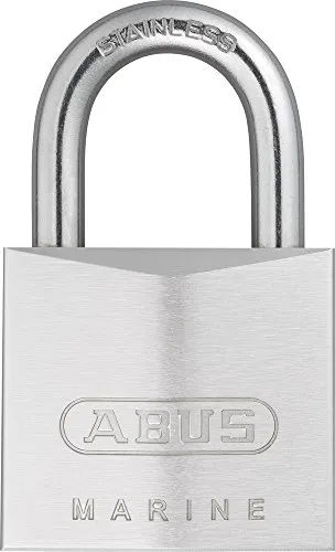 ABUS Marine Vorhängeschloss 75IB/40 - wetterfest - Messing-Schlosskörper mit Nickel Pearl Beschichtung - ABUS-Sicherheitslevel 6 - Silber