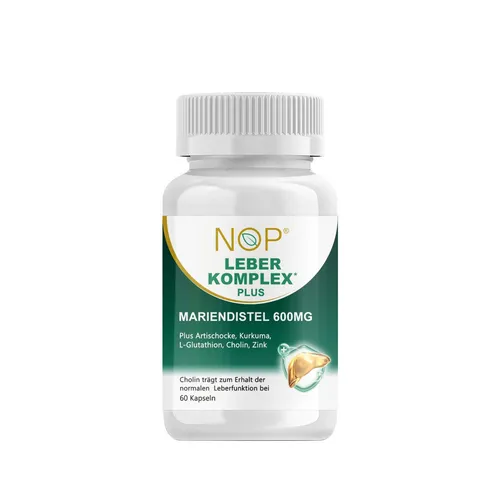 NOP Leber Komplex 60 Kapseln – Mariendistel Silymarin Artischocke Cholin Zink