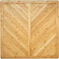 GartenLand Massivzaun NIZZA 180x180 cm – Stabiler Holzzaun aus Lärche - Massivzaun Nizza 180x180 cm aus Lärche – Hochwertiger Sichtschutz mit modernem Design. Die diagonalen Lamellen sorgen für maximale Privatsphäre und verleihen Ihrem Garten eine stilvolle Note. Pflegeleicht und langlebig!