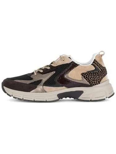 Gabor Comfort Sneaker Leder in Braun/Schwarz – Größe 42 EU - Bequeme und stylische Sneaker aus hochwertigem Leder, ideal für den Alltag. Mit Schnürung und blockförmigem Absatz für optimalen Tragekomfort.