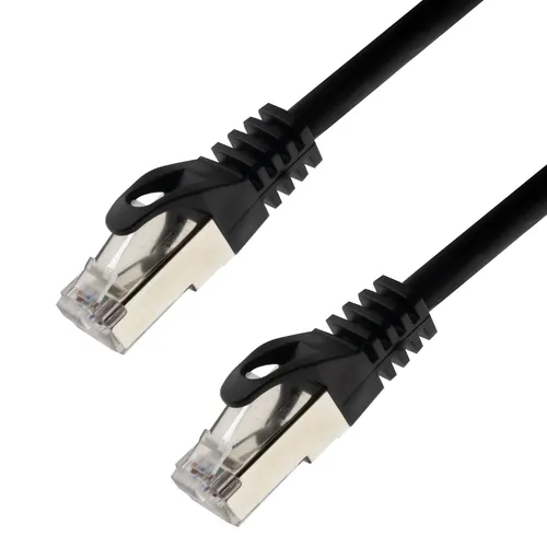 Netzwerkkabel S/FTP PIMF Cat. 7 0,50 Meter schwarz Patchkabel Gigabit Ethernet