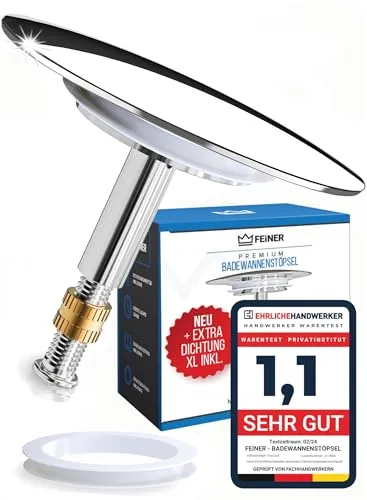 FEINER® [2-TLG.] Badewannenstöpsel Universal Passform von FEINER