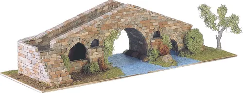 Domus Kits Modellbausatz Brücke 1:50 - Modellbauzubehör mit 1862 Teilen, ideal für anspruchsvolle Modellbauer ab 14 Jahren. Enthält alles für den Aufbau einer detailreichen Brücke aus echten Tonsteinen.